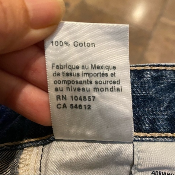 AG Women Blue The Sadie High-Rise Ripped Raw Hem Jean Shorts Size 27R - Picture 8 of 9